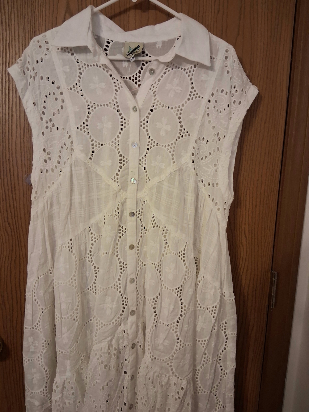 Jaded Gypsy Eyelet Button Down Dress / Duster Sz S/M - Picture 11 of 12